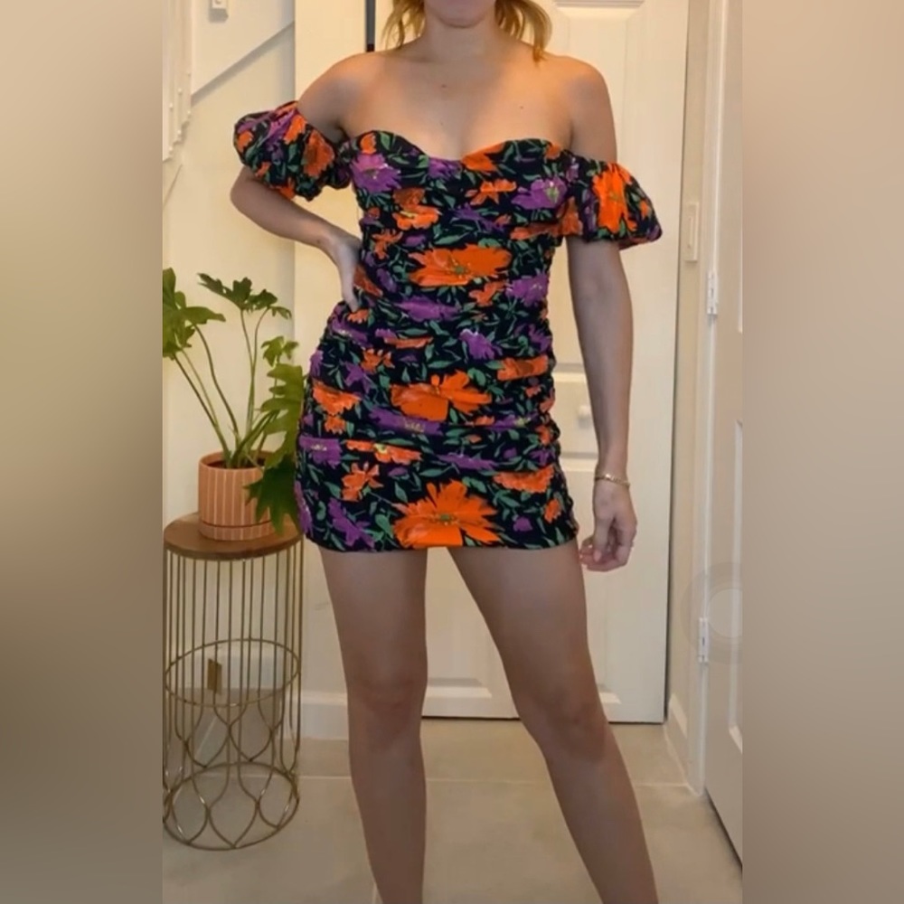 Zara off shoulder floral dress